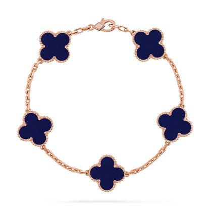 [AURORA]CLOVER 5 MOTIF LAPIS LAZULI BRACELET COLLECTION