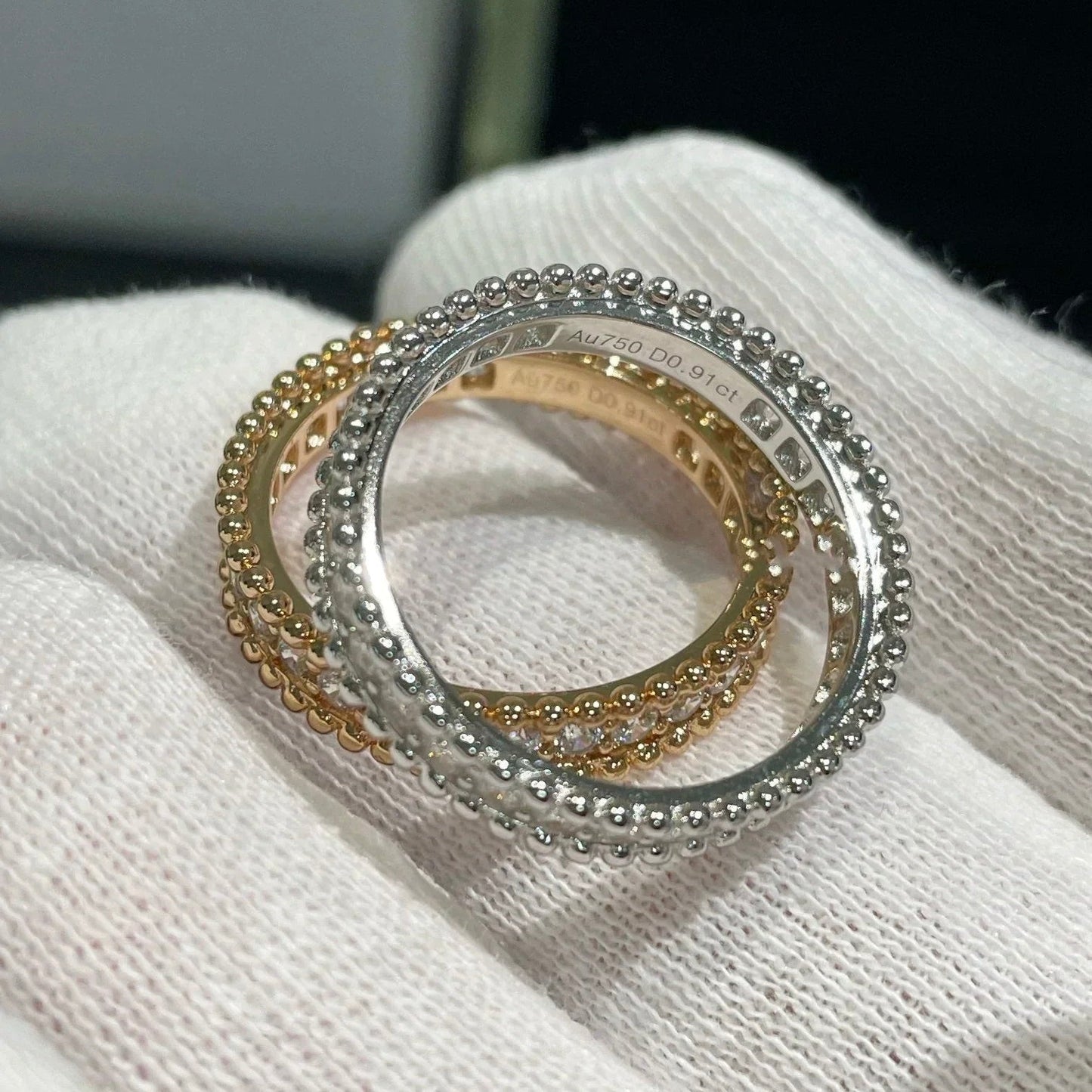[basloveJW]PERLEE DIAMANT SILBERRING