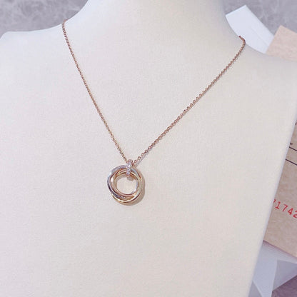[AURORA]TRINITY NECKLACE GOLD  DIAMONDS