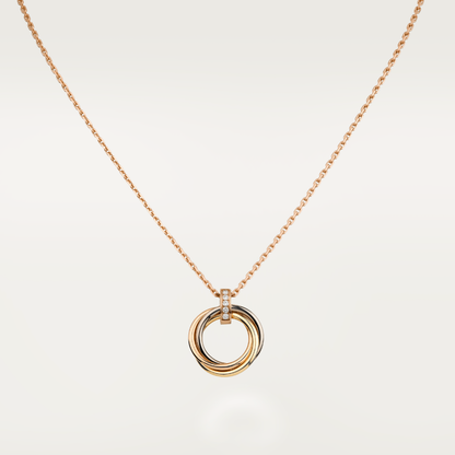 [AURORA]TRINITY NECKLACE GOLD  DIAMONDS