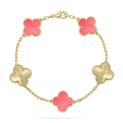 [AURORA]CLOVER 5 MOTIFS  PINK MOP BRACELET COLLECTION