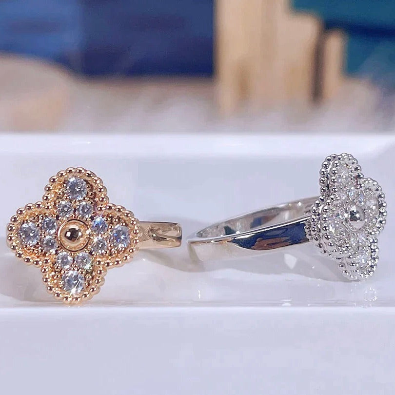 [AURORA]CLOVER DIAMOND RING