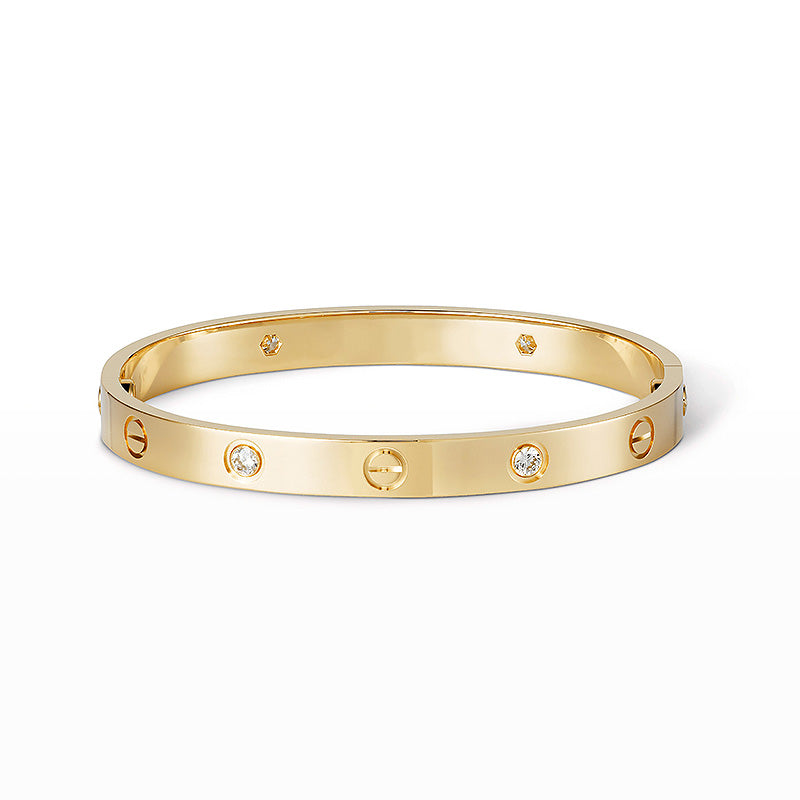 [AURORA]LIEBESARMBAND 6,1 MM 4 DIAMANTEN 