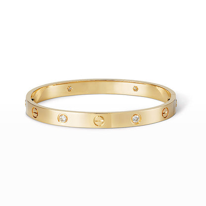 [AURORA]LIEBESARMBAND 6,1 MM 4 DIAMANTEN 