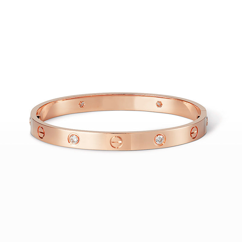 [AURORA]LIEBESARMBAND 6,1 MM 4 DIAMANTEN 