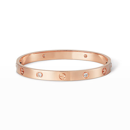 [AURORA]LIEBESARMBAND 6,1 MM 4 DIAMANTEN 