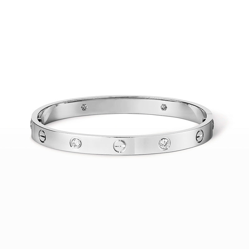 [AURORA]LIEBESARMBAND 6,1 MM 4 DIAMANTEN 