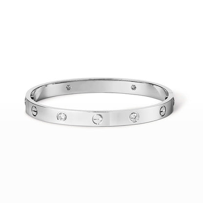 [AURORA]LIEBESARMBAND 6,1 MM 4 DIAMANTEN 