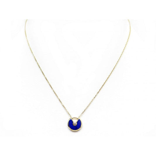 [AURORA]AMULETTE ROSE GOLD AGATE NECKLACE