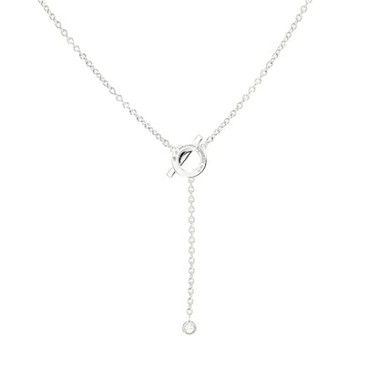[AURORA]FINESSE SILBER DIAMANT HALSKETTE
