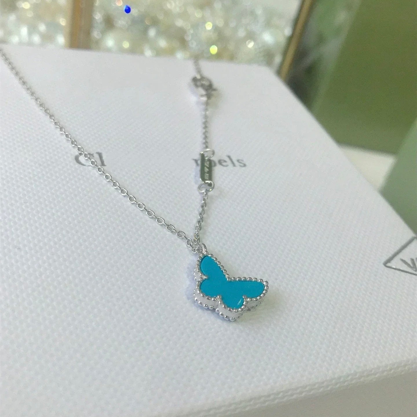 [basloveJW]BUTTERFLY TÜRKIS SCHMETTERLINGSARMBAND SILBER