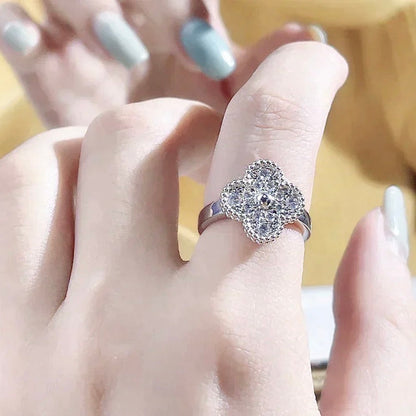 [AURORA]CLOVER DIAMOND RING