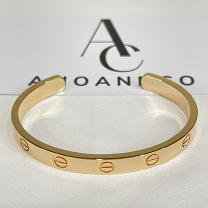 [AURORA]LOVE BRACELET 6.1MM OPEN CUFF