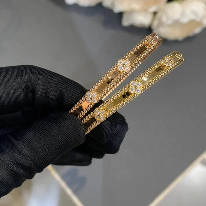 [basloveJW]CLOVER ARMBAND 4MM DIAMANTEN