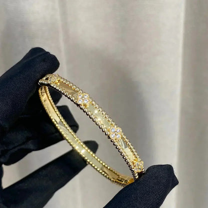 [basloveJW]CLOVER ARMBAND 4MM DIAMANTEN