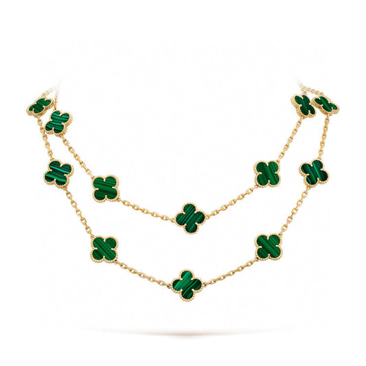 [AURORA]CLOVER 20 MOTIFS MALACHITE GOLD