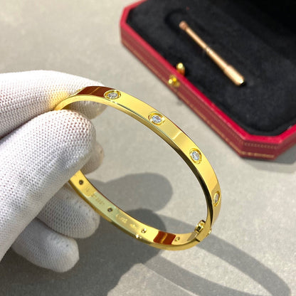 [AURORA]LIEBESARMBAND 6,1 MM 10 DIAMANTEN