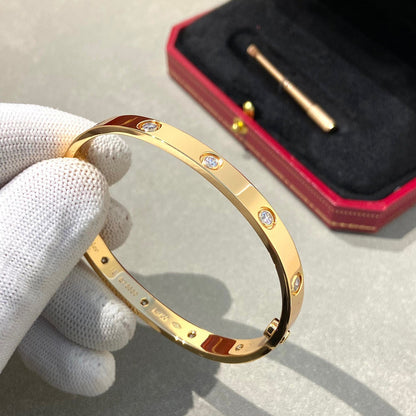 [AURORA]LIEBESARMBAND 6,1 MM 10 DIAMANTEN
