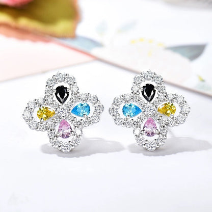 [AURORA]ループピアス フルモチーフ ダイヤモンド 16mm