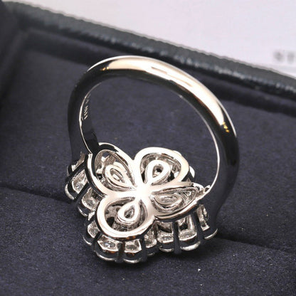 [AURORA]LOOP RING VOLLMOTIV DIAMANT 16MM SILBER