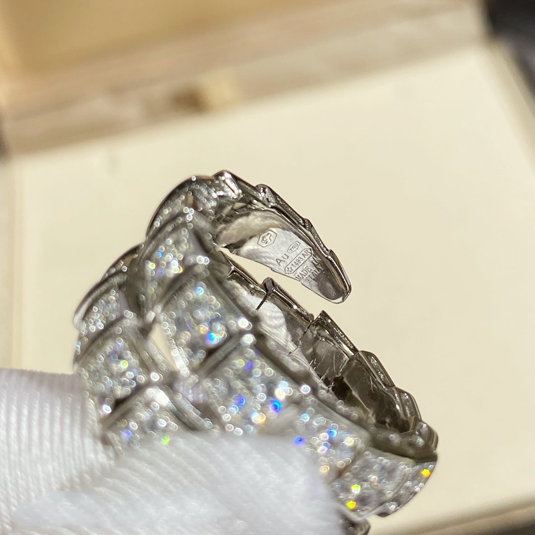 [AURORA]SERPENTI DOPPELRING SILBER MIT DIAMANTEN