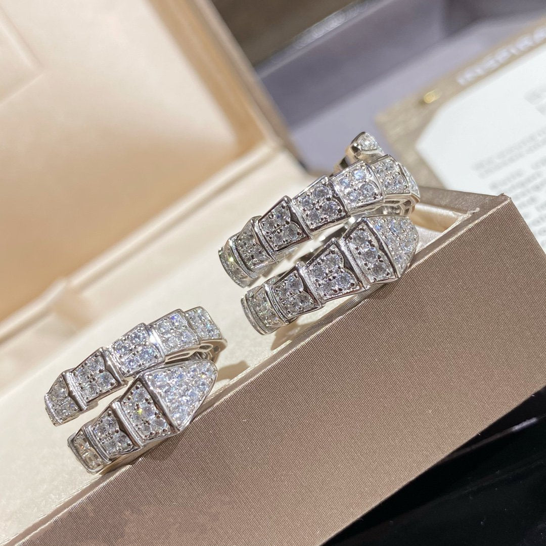 [AURORA]SERPENTI DOPPELRING SILBER MIT DIAMANTEN