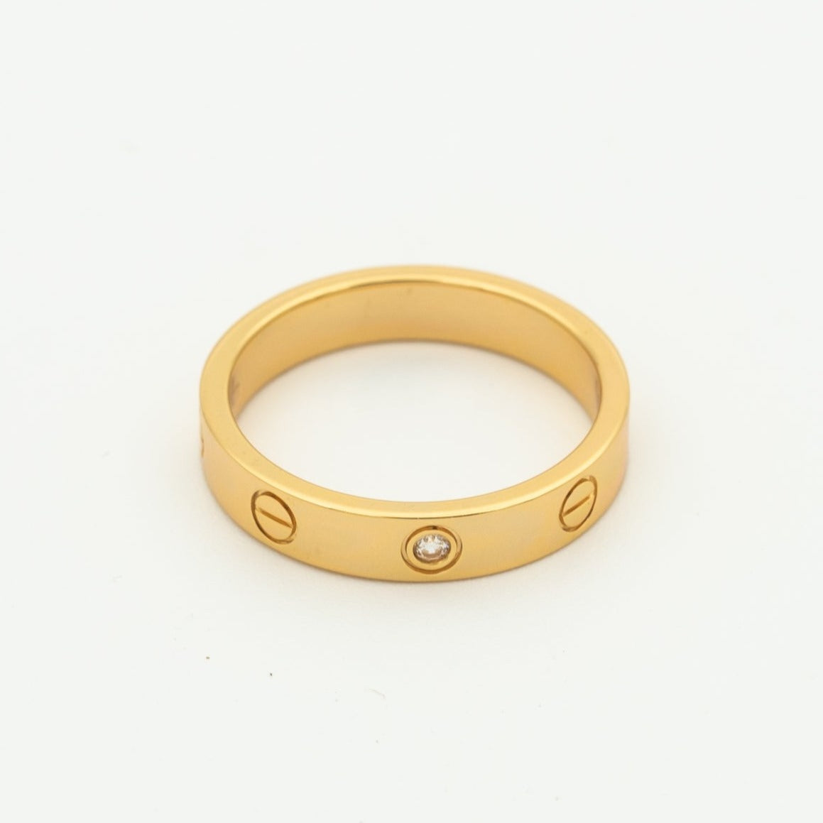 [AURORA] LIEBESRING 4MM 1 DIAMANT ROTGOLD