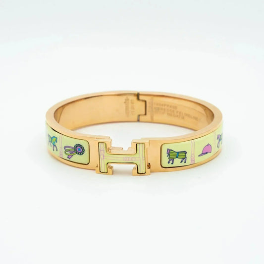 [AURORA]H PINK GOLD BRACELET CREAM CERAMIC