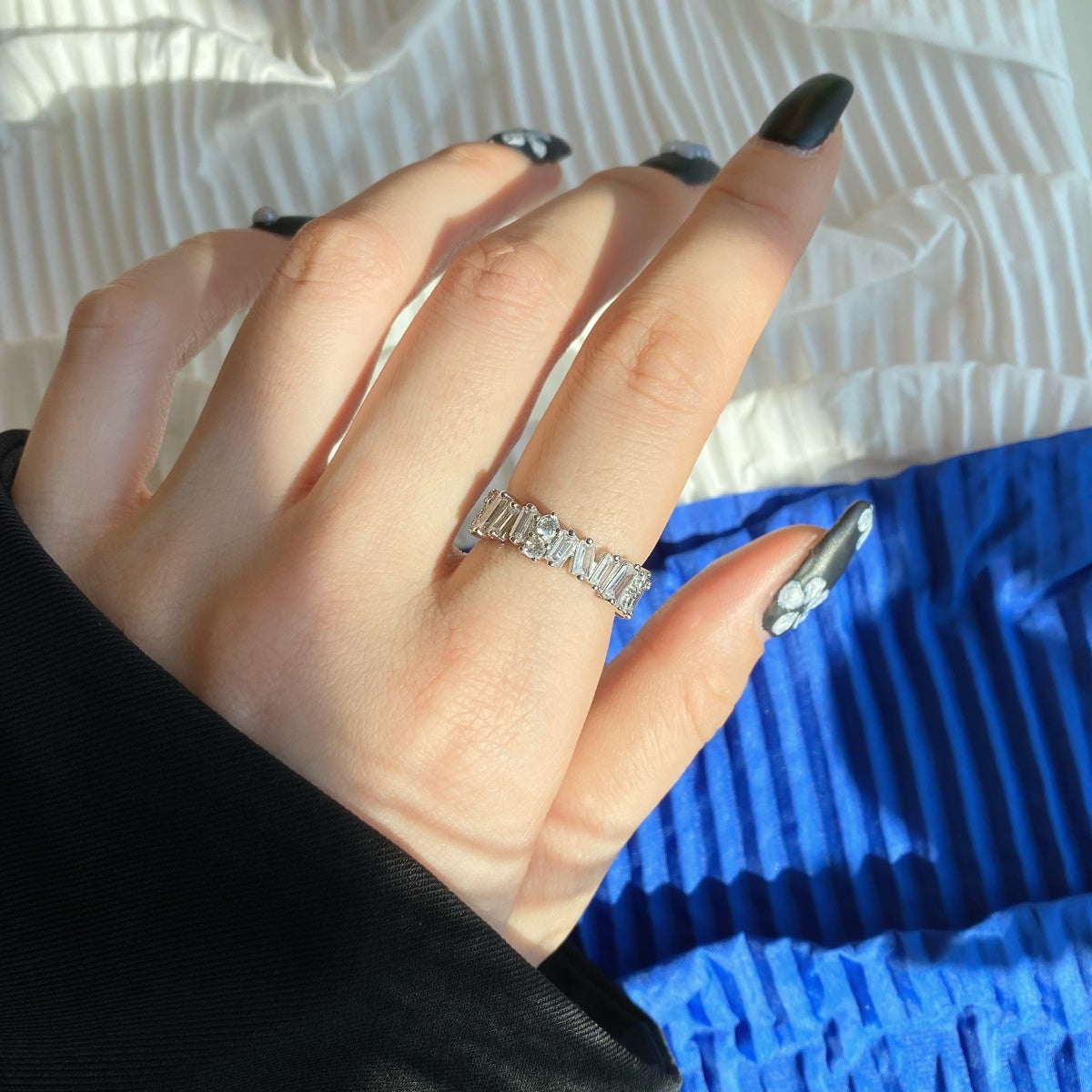 [AURORA]Delicate Multi Shape Tennis Ring