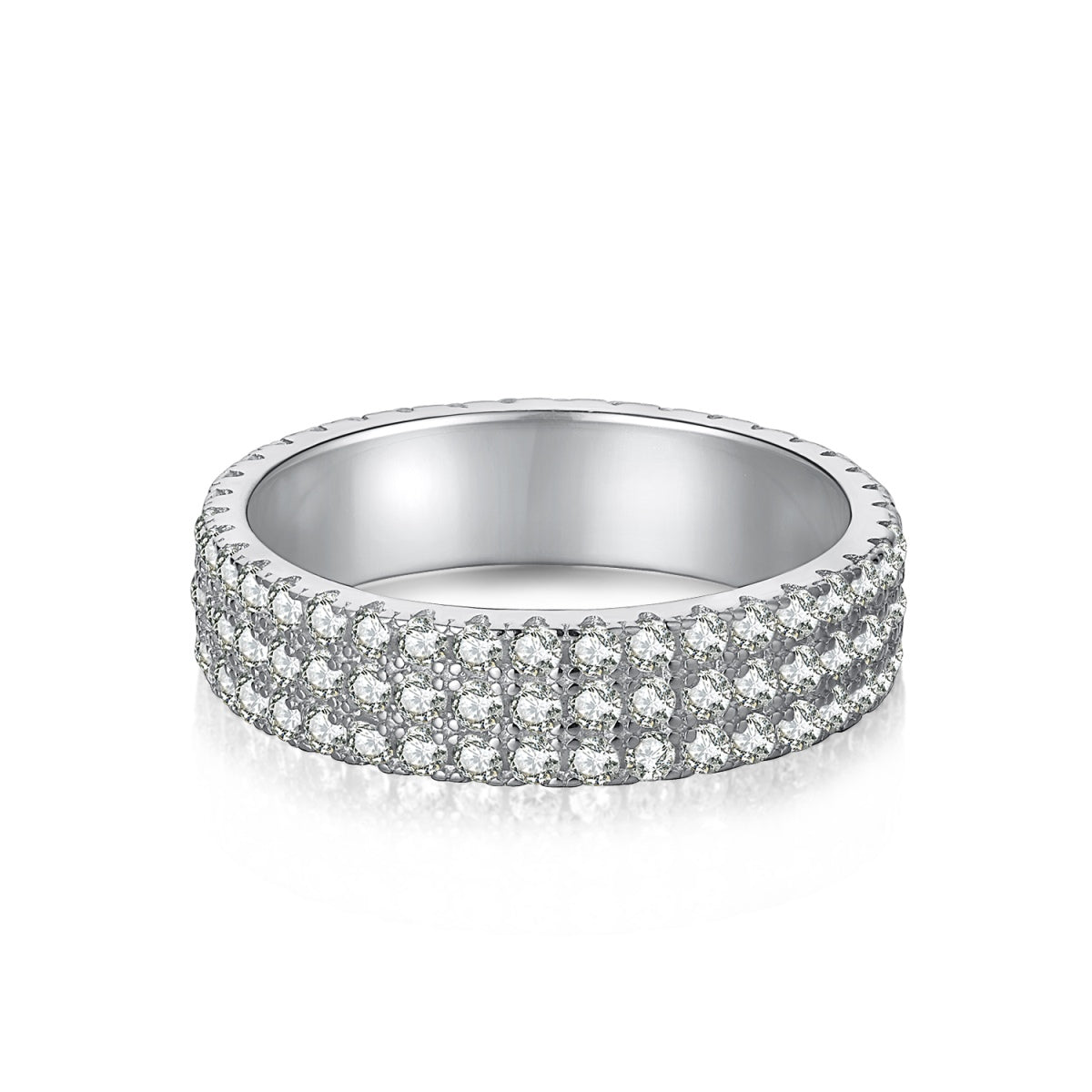 [AURORA]Dainty Round Cut Tennis Ring