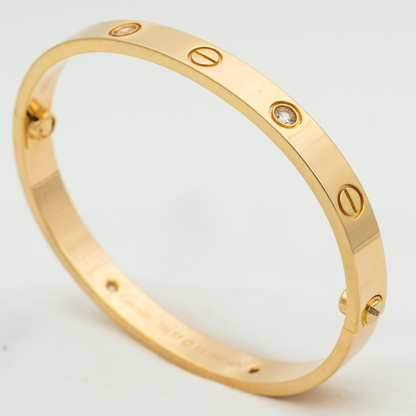[AURORA]LIEBESARMBAND 6,1 MM 4 DIAMANTEN 