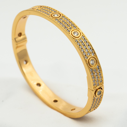 [AURORA]LOVE BRACELET 6.1MM DIAMOND-PAVED 10 BIG DIAMONDS