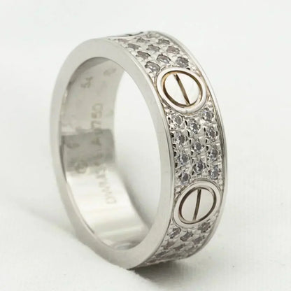 [AURORA]LOVE RING 5.5MM DIAMONDS PAVED