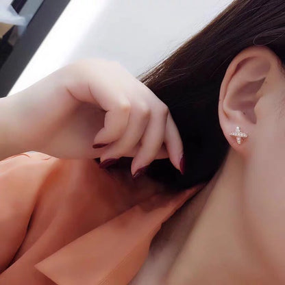 [AURORA]JEUX DE GOLD DIAMOND EARRINGS