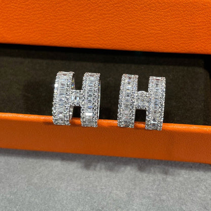 [AURORA]H OHRSTECKER MIT SILBERNEN DIAMANTEN