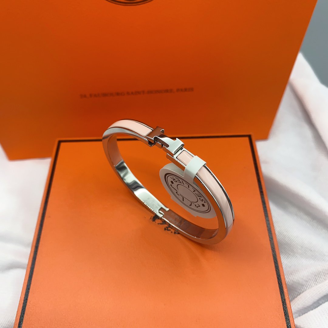 [AURORA]CLASSIC HM CLIC  PINK 8MM ENAMEL BRACELET
