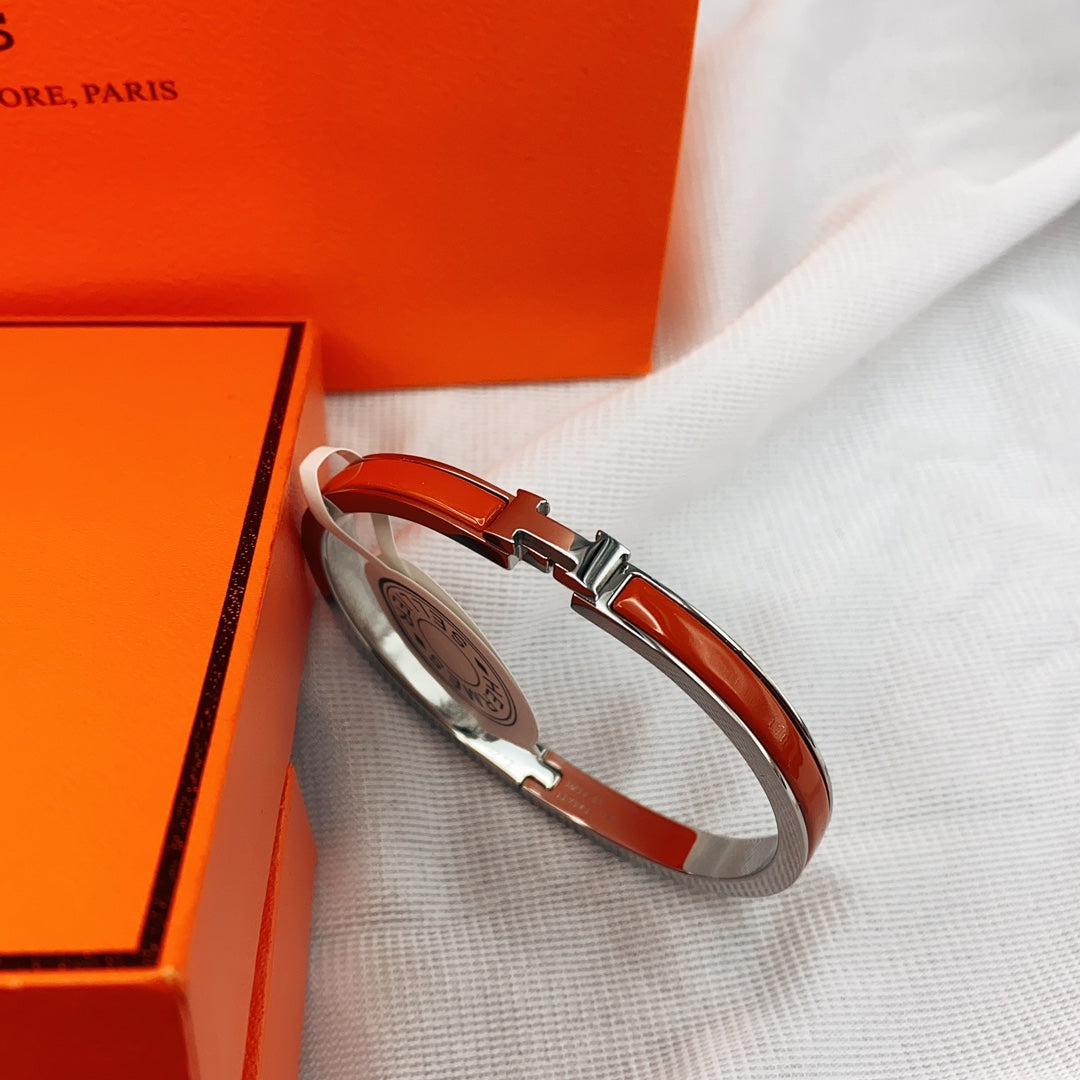 [AURORA]クラシック HM クリック レッド 8mm エナメルブレスレット