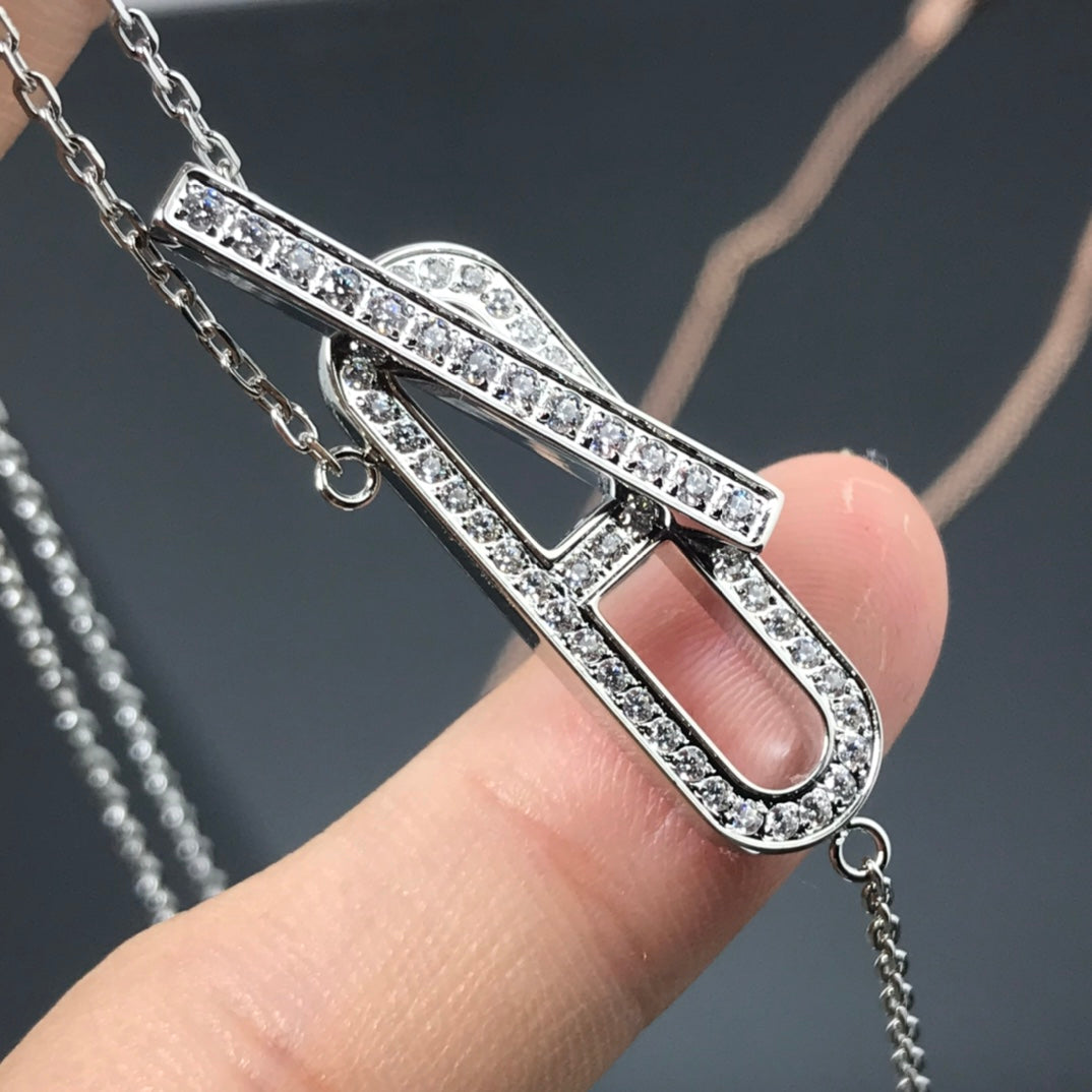[AURORA]HM NECKLACE PLATINUM ROSE GOLD DIAMOND