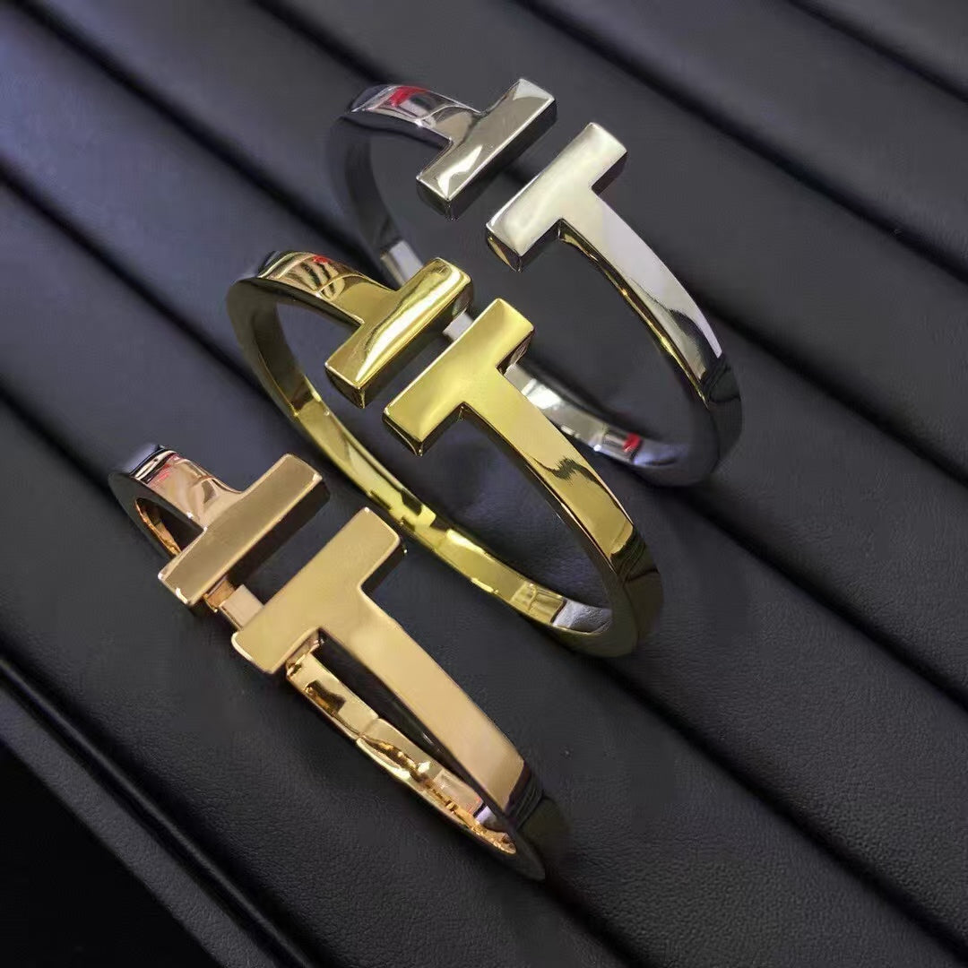 Double T Wide Bracelet