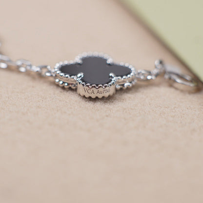 [AURORA]CLOVER 5 MOTIF ONYXS BRACELET COLLECTION