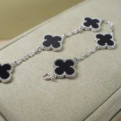 [AURORA]CLOVER 5 MOTIF ONYXS BRACELET COLLECTION