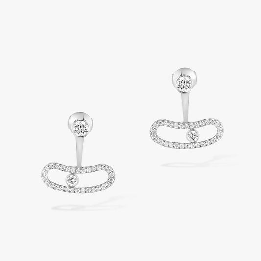 [AURORA]MOVE UNO SILVER DIAMOND EARRINGS