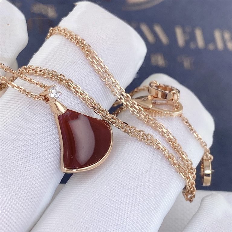 [AURORA]DREAM NECKLACE CARNELIAN 1 DIAMOND