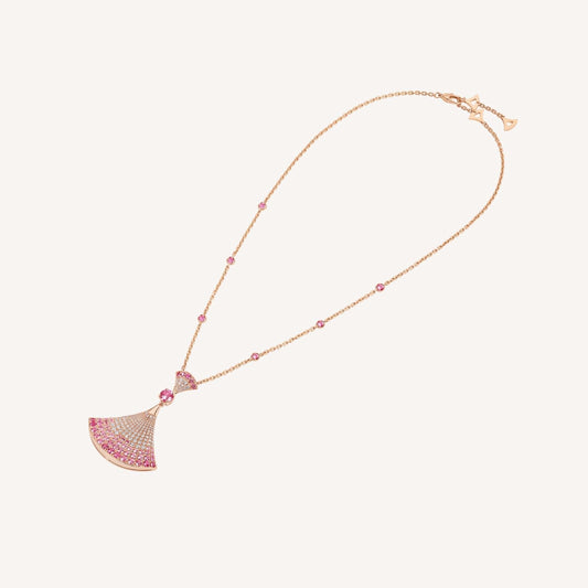 [AURORA]DREAM NECKLACK DIAMOND PINK GOLD