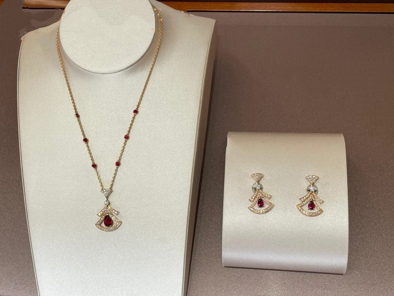 [AURORA]DREAM NECKLACE CARNELIAN DIAMOND PINK GOLD