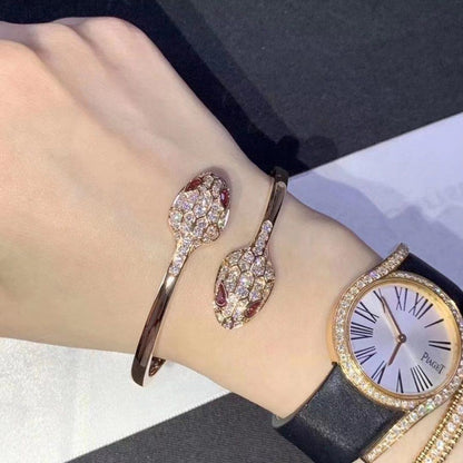 [AURORA]SERPENTI ARMBAND ROTGOLD DIAMANT DOPPELSCHLANGE