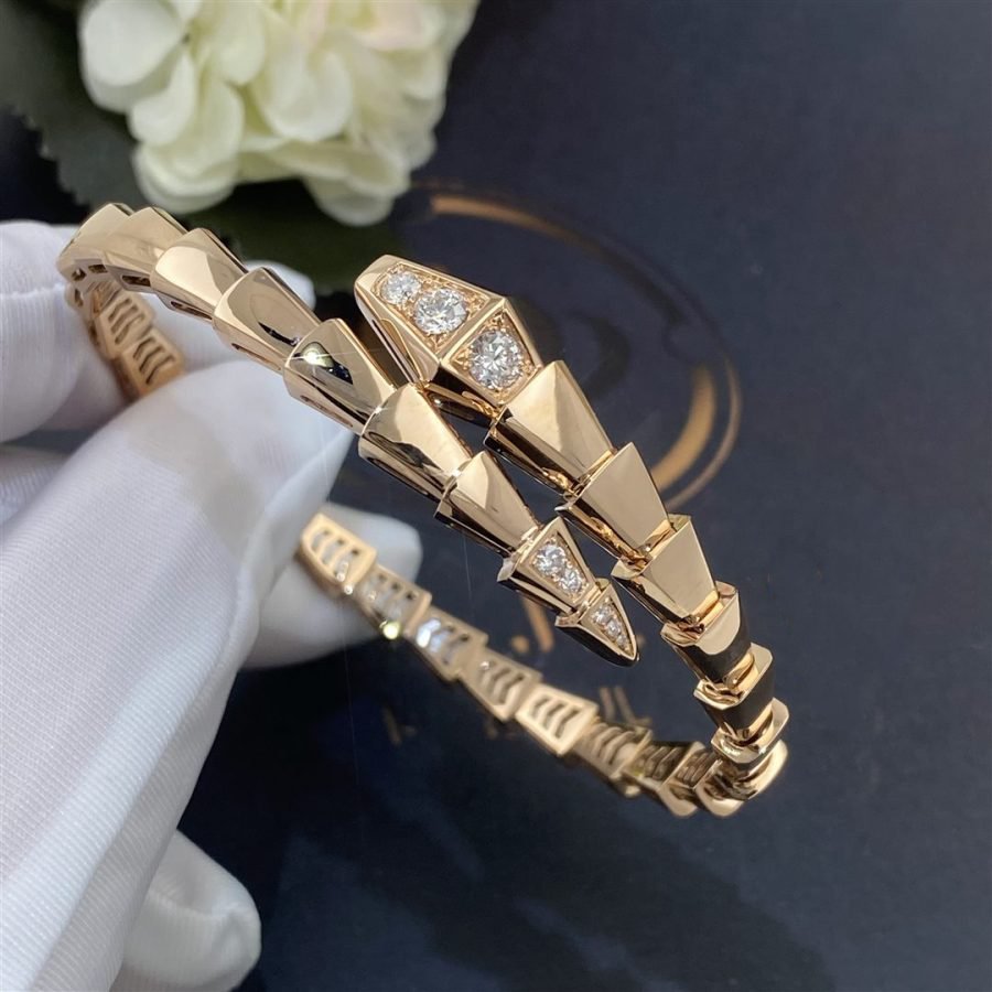 [AURORA]SERPENTI BRACELET DIAMONDS PINK GOLD
