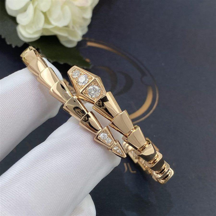 [AURORA]SERPENTI BRACELET DIAMONDS PINK GOLD