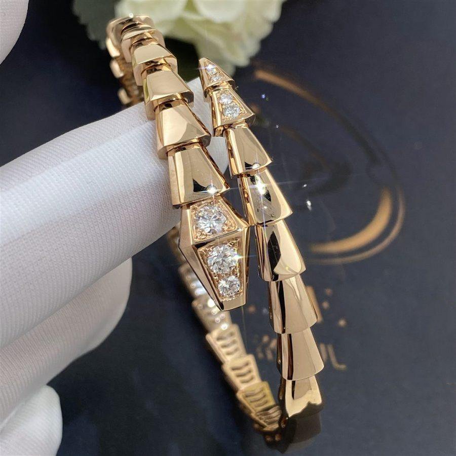 [AURORA]SERPENTI BRACELET DIAMONDS PINK GOLD