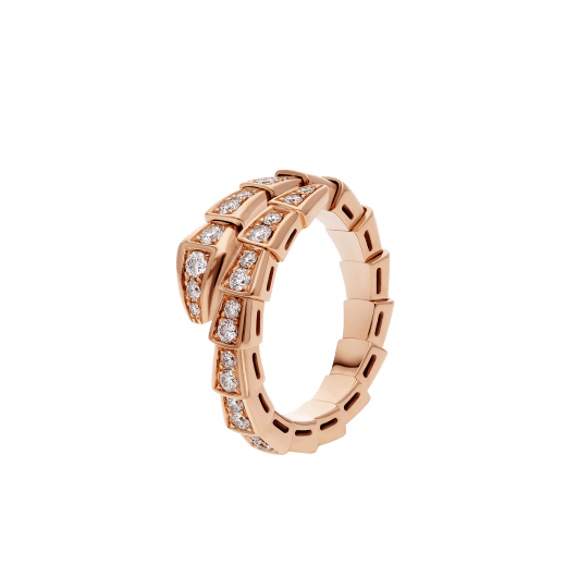 [AURORA]セルペンティ リング ピンクゴールド ダイヤモンド パヴェ 4mm